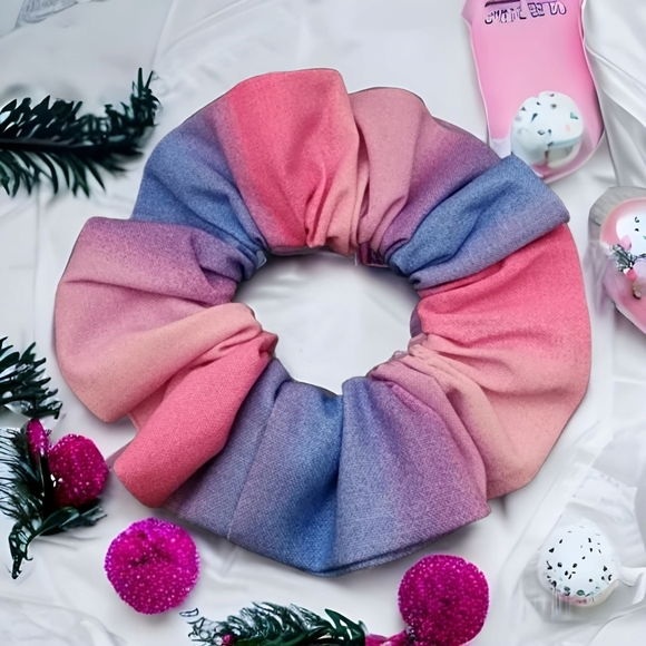 Cotton Candy Colorful Scrunchie - Picture 13 of 15